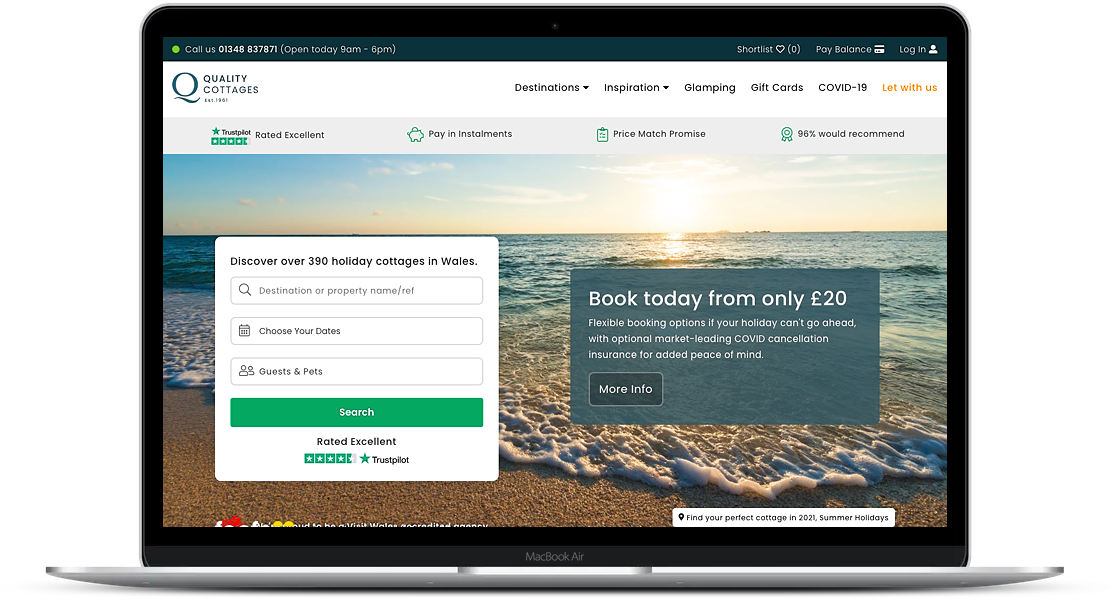 website-quality-cottages Quality Cottages Website