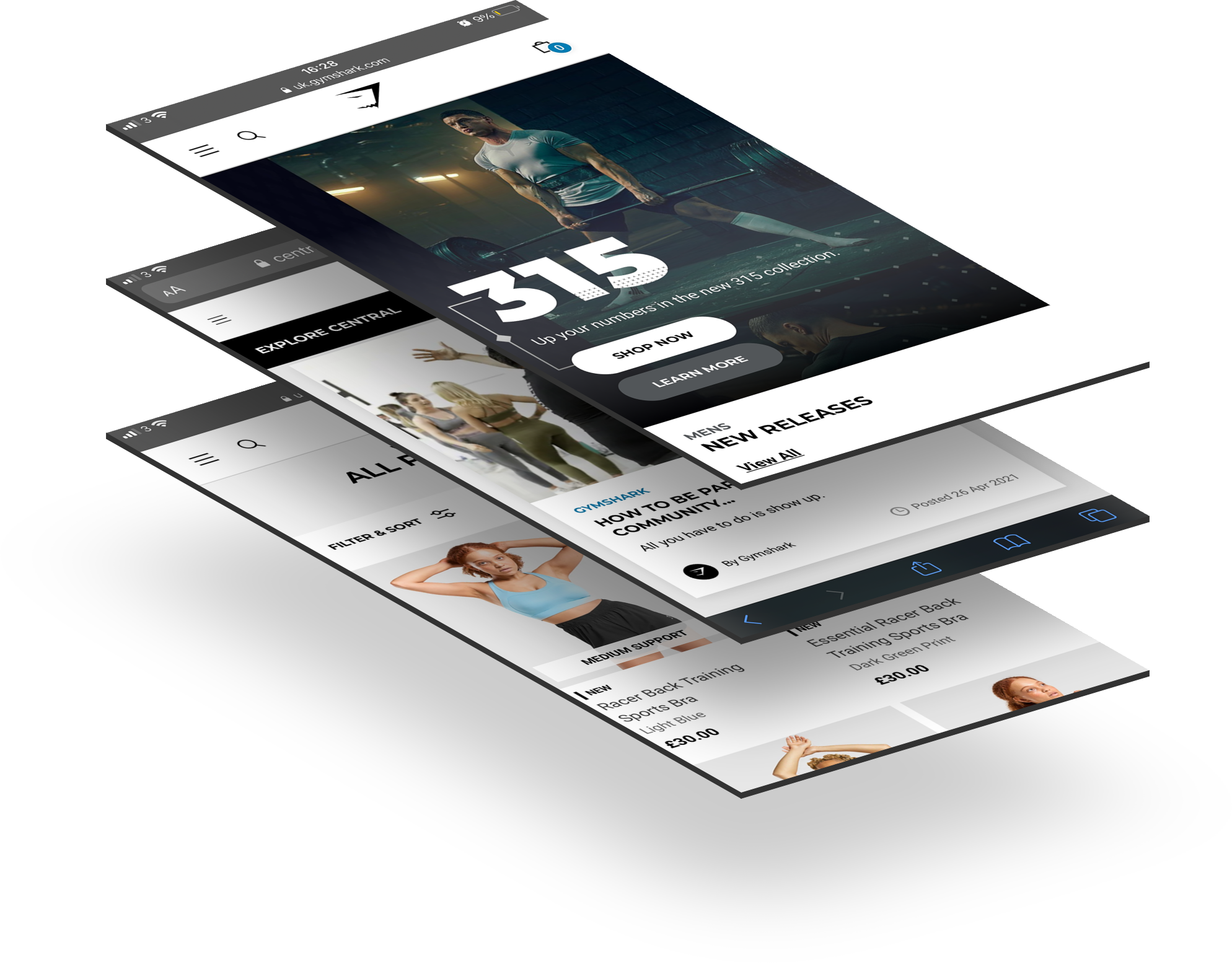 Mobile and Desktop site Testing for Gymshark Digivante