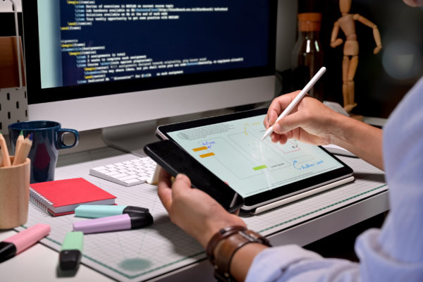 UX designers creative sketch planning application process development prototype wireframe for mobile application UX designers creative sketch planning application process development prototype wireframe for mobile application