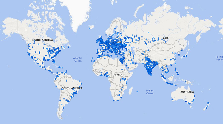Map of Digivante’s global tester coverage Map of Digivante's global tester coverage