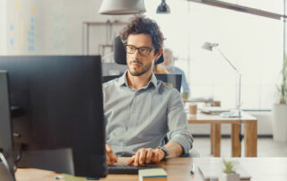 Man working at computer