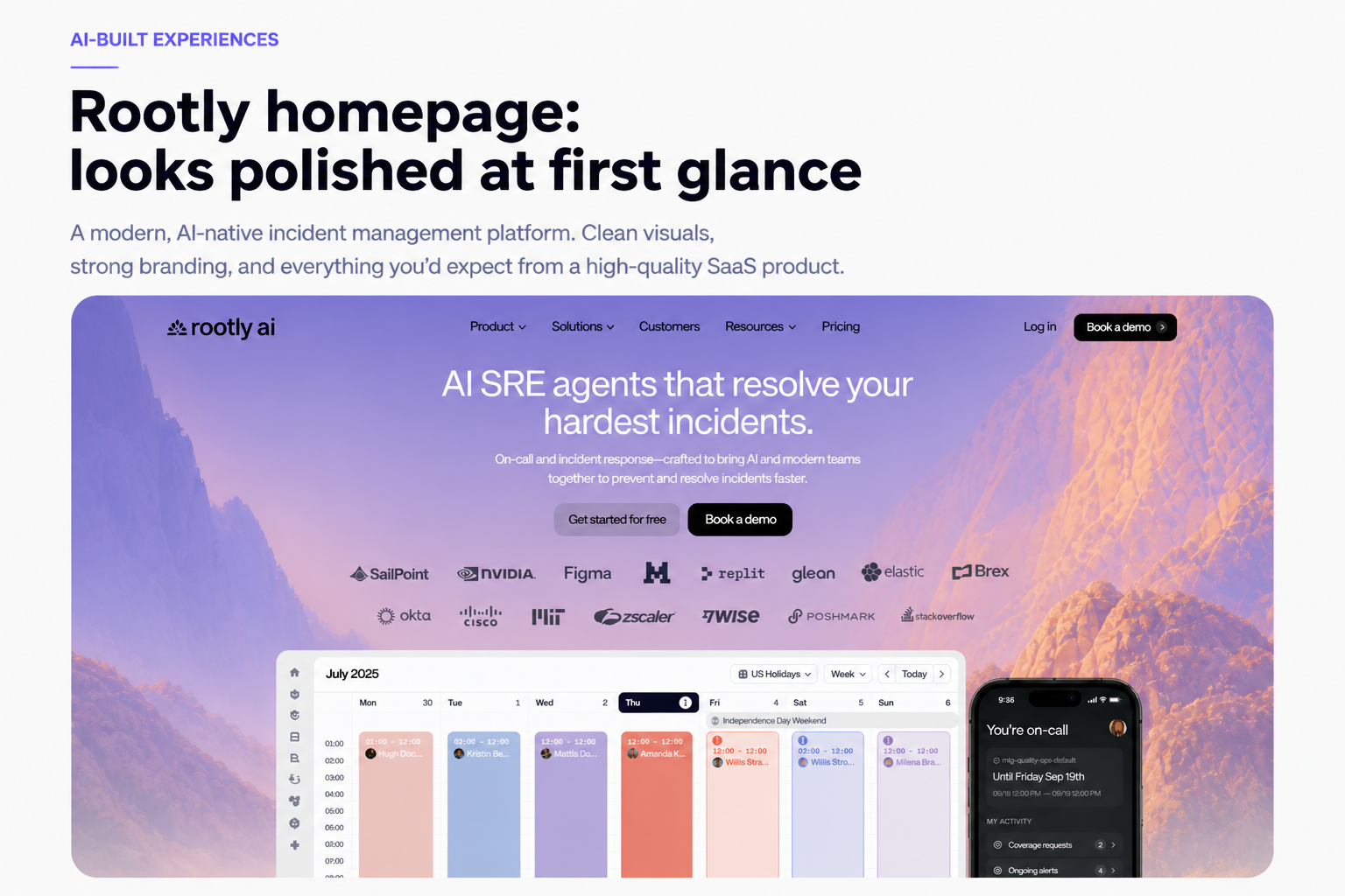 rootly ai ai developed website